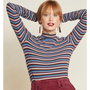 Modcloth stripes long sleeve top